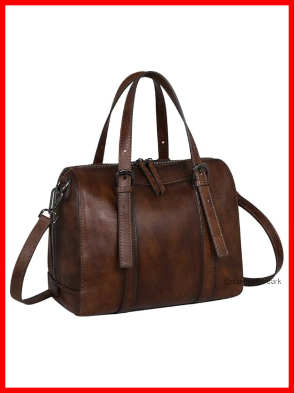 Genuine Leather Satchel Hobo Crossbody Shoulder Bag Adjustable Strap